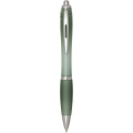 Nash RCS recycled plastic ballpoint pen with coloured barrel and grip (blue ink), Heather green