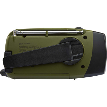 Logo trade promotional gifts image of: Avior RCS recycled plastic emergency radio