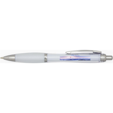 Logo trade promotional gifts picture of: Nash RCS recycled plastic ballpoint pen with coloured barrel and grip (black ink)