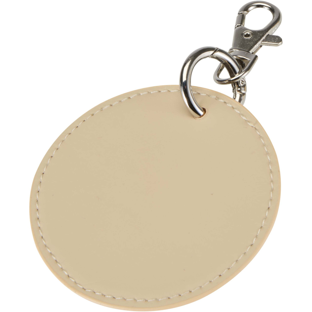 Logotrade promotional products photo of: Resi Plus GRS recycled round charm keychain