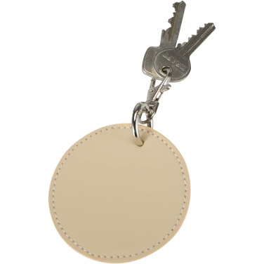 Logo trade promotional product photo of: Resi Plus GRS recycled round charm keychain