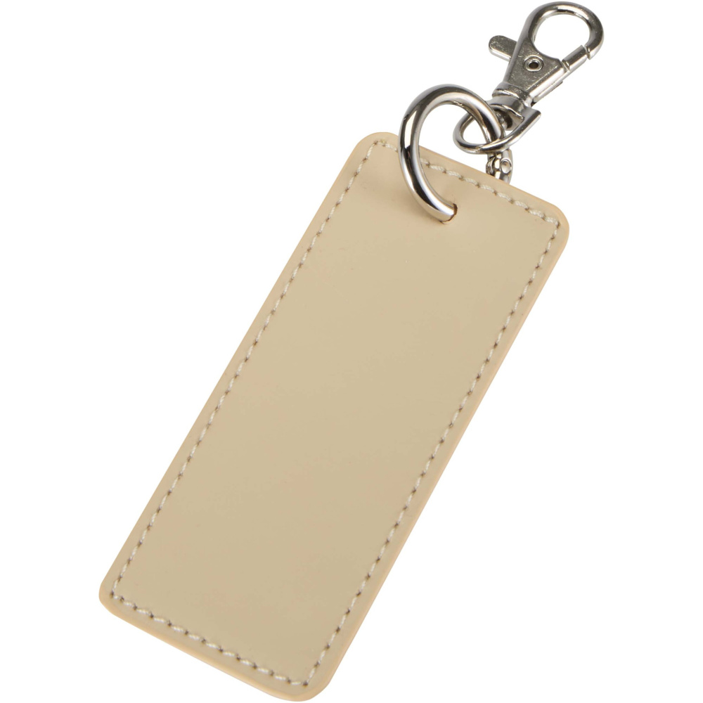 Logo trade corporate gifts picture of: Resi Plus GRS recycled rectangle charm keychain
