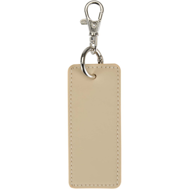 Logotrade advertising product picture of: Resi Plus GRS recycled rectangle charm keychain