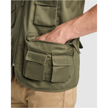 Logo trade promotional merchandise photo of: Venera 200 g/m2 v-neck multi-pocket workwear vest 