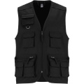 Venera 200 g/m2 v-neck multi-pocket workwear vest , Black