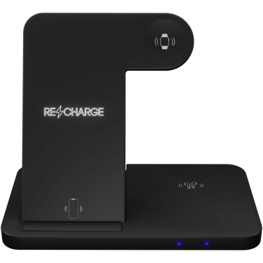Logotrade advertising product picture of: SCX.design W28 3-in-1 wireless charging base with phone stand