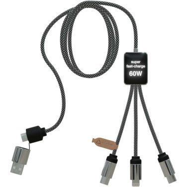 Logotrade advertising products photo of: SCX.design C33 60W Type-C charging cable with dual light-up logo