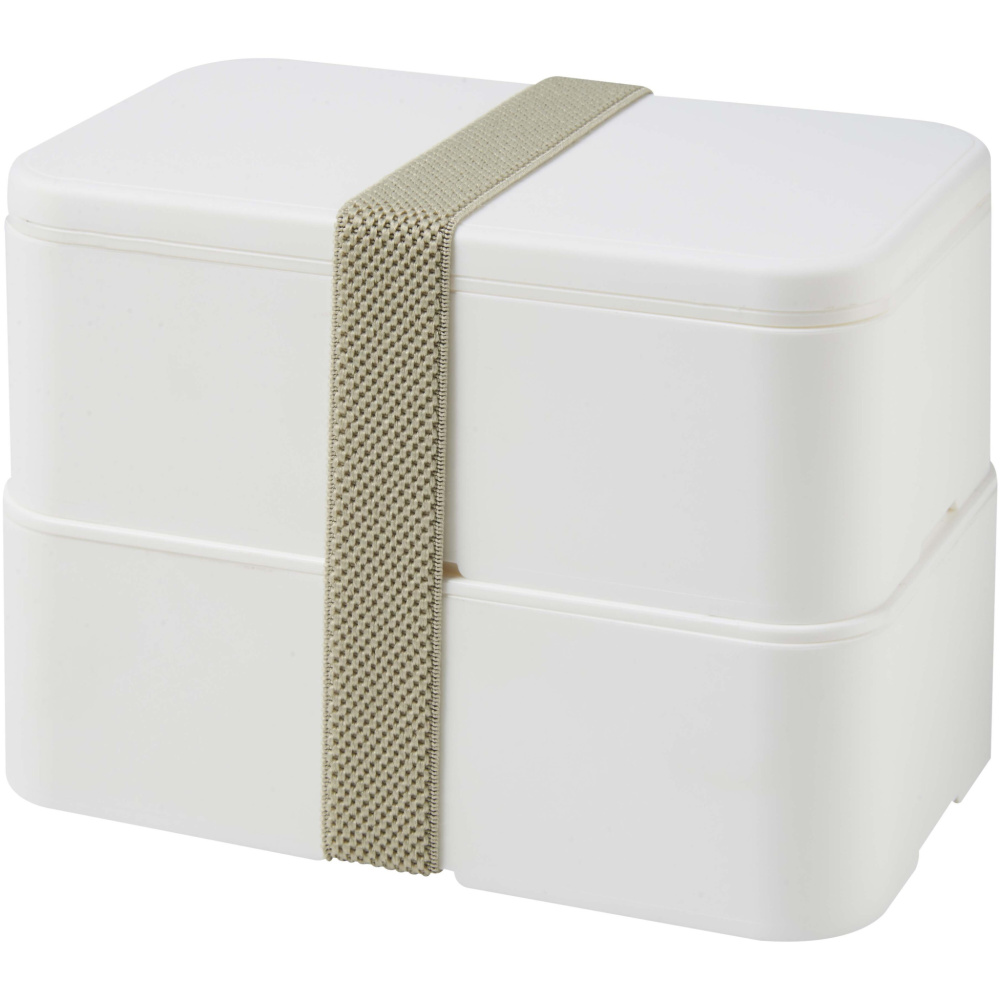 Logo trade promotional products image of: MIYO POP 700+700 ml double layer lunch box