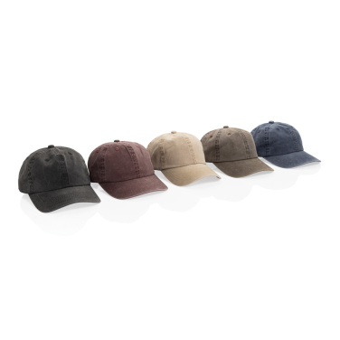Logo trade corporate gift photo of: BEAU AWARE™ Washed 6 panel 270gsm cotton twill cap