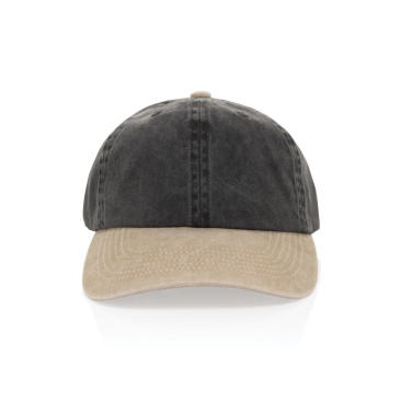 Logo trade promotional product photo of: BEAU AWARE™ Washed 6 panel 270gsm cotton twill two tone cap