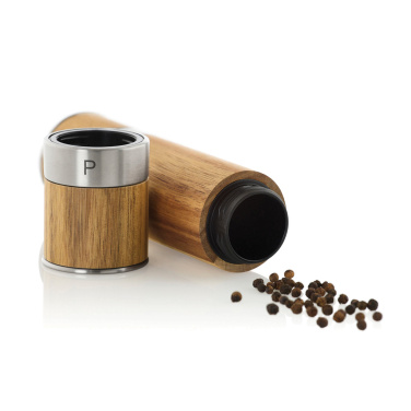 Logo trade promotional merchandise image of: AdHoc Duomill Pepper and salt double mill