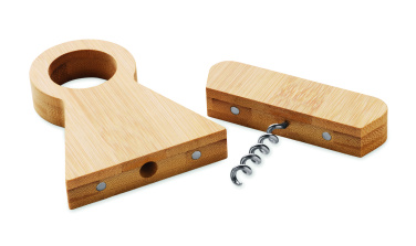Logotrade business gift image of: Bamboo bottle stand & opener