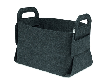 Logo trade advertising products picture of: Foldable RPET felt basket