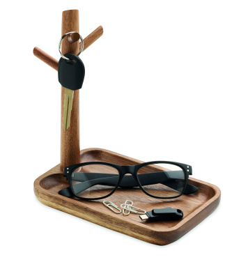 Logotrade promotional item image of: Acacia wood key tray holder