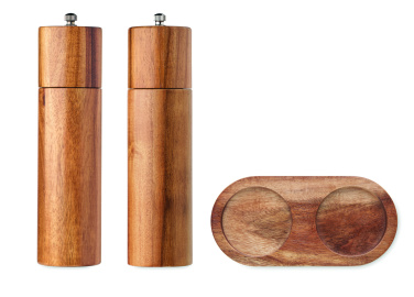 Logo trade promotional gifts picture of: Acacia salt & pepper grinders