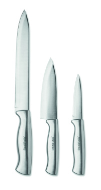 Logotrade advertising products photo of: Stainless steel knife set 3pcs
