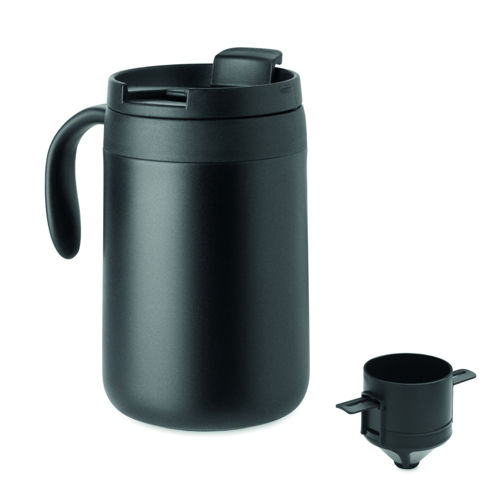 Logo trade promotional products image of: Double wall mug coffee filter