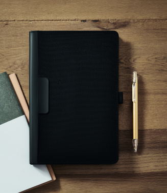 Logo trade advertising products image of: A5 portfolio with notepad