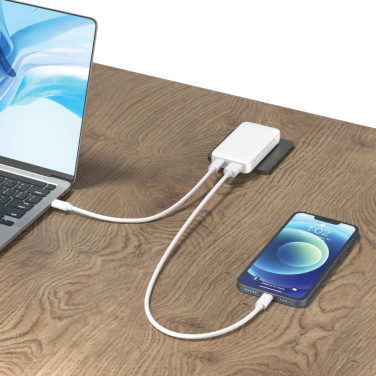 Logo trade corporate gifts image of: Fluxo RCS 65W flat GAN charger with universal connectors