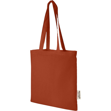 Logo trade business gift photo of: Madras 140 g/m2 GRS recycled cotton tote bag 7L