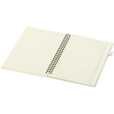 Logotrade promotional giveaway image of: Liss A5 recycled plastic hard cover spiral notebook