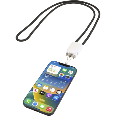 Logotrade promotional product picture of: Ion 65W 5-in-1 recycled plastic lanyard charging cable