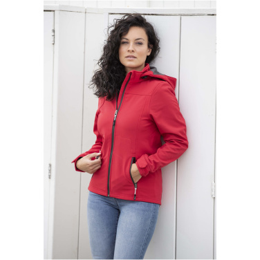 Logo trade advertising products image of: Langley women's GRS recycled softshell jacket