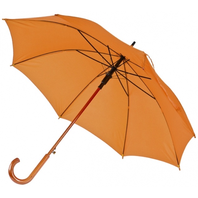 Logo trade ärikingi pilt: Nancy puidust käepidemega vihmavari, oranž