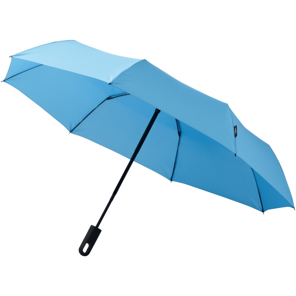 Logotrade ärikingi foto: 21.5" Traveler 3-osaline kokkupandav vihmavari, helesinine