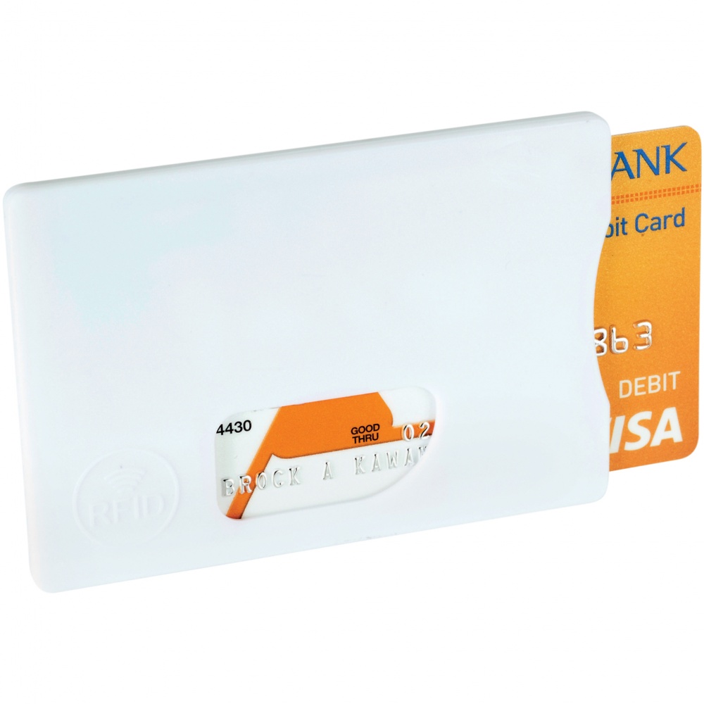 Logotrade reklaamkingituse foto: RFID-kaitsega krediitkaardihoidja, valge