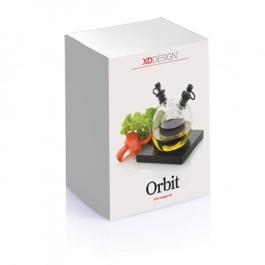 Logotrade meene foto: Salatikomplekt Orbit õli & äädikas, must