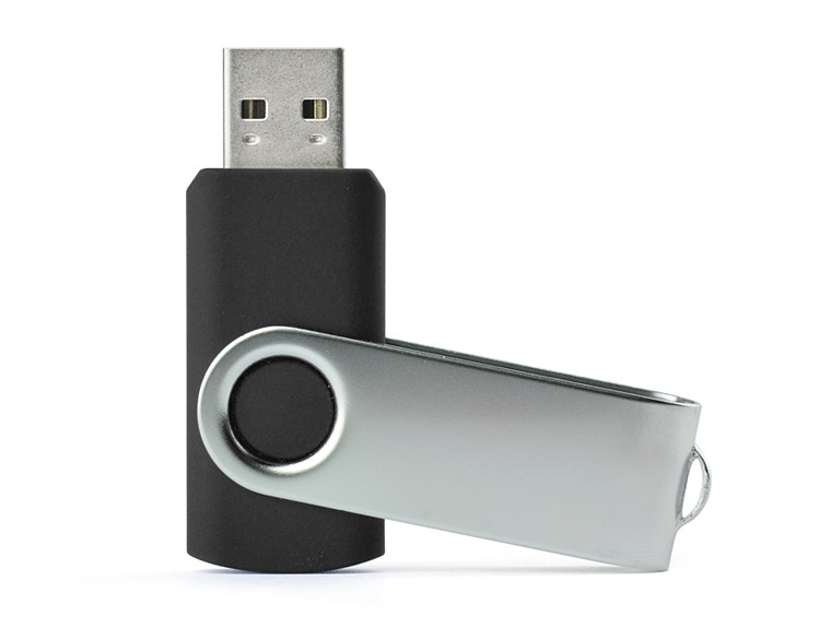 Logotrade reklaamkingi foto: USB mälupulk Twister, 8 GB, must