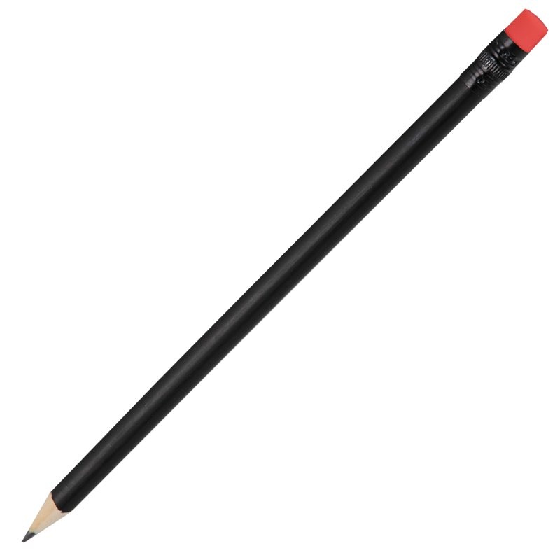 Logotrade meened pilt: Puidust pliiats must/punane
