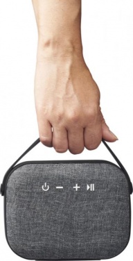 Logotrade firmakingituse foto: Tekstiiilkattega Bluetooth® kõlar, hall