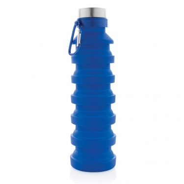 Logotrade firmakingitused pilt: Reklaamkingitus: Leakproof collapsible silicon bottle with lid, blue