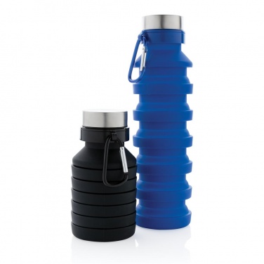 Logo trade reklaamkingituse pilt: Reklaamkingitus: Leakproof collapsible silicon bottle with lid, blue
