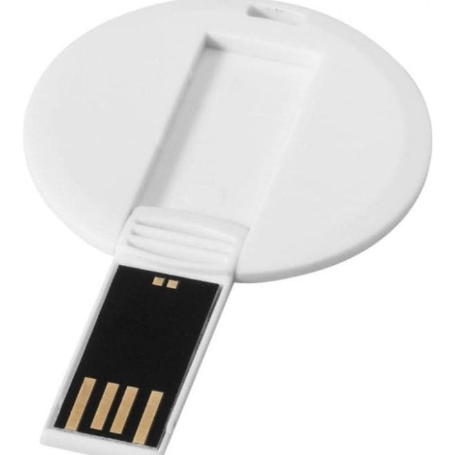 Logotrade reklaamkingid pilt: Ümmargune USB mälupulk, 8 GB, valge