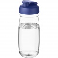 H2O Active® Pulse 600 ml keeratava kaanega spordipudel, Läbipaistev / sinine