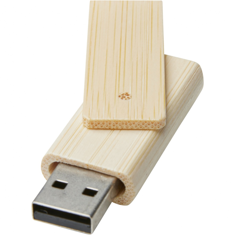 Logotrade meened pilt: Pöörake 4 GB bambusest USB-mälupulka