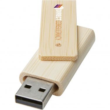 Logo trade reklaamkingituse pilt: Pöörake 16 GB bambusest USB-mälupulka