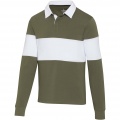 Clyde unisex orgaaniline ragbi polo dressipluus, Roheline/valge