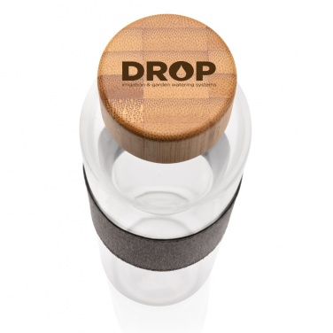 Logo trade ärikingitused foto: Impact borosilikaatklaasist pudel bambusest kaanega