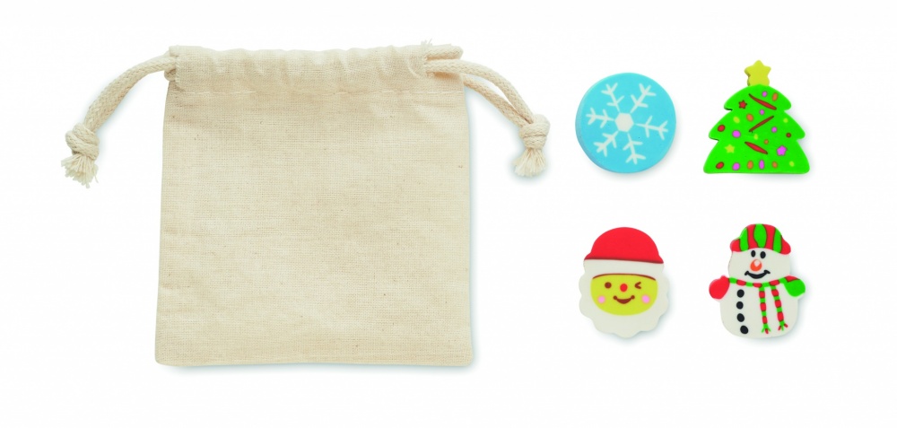 Logotrade firmakingid pilt: Komplektis 4 jõuluteemalist kustukummi