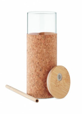 Logotrade reklaamkingi foto: Korgist ümbrise ja bambusest kaanega joogitops, 450 ml