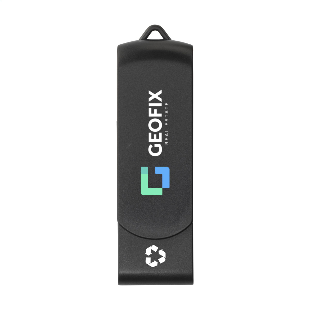 Logo trade firmakingituse pilt: USB Twist ümbertöödeldud plastist mälupulk 32 GB