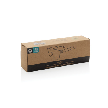 Logo trade firmakingitused foto: Bambusraamiga Prism RCS taaskasutatud plastikust päikeseprillid