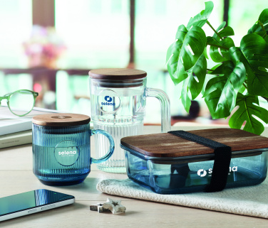 Logo trade reklaamkingi pilt: Ribiline klaasist kruus 300ml VITRIO MUG