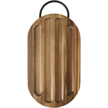 Logo trade meene pilt: Prestige akaatsiapuidust lõikelaud leivanoaga