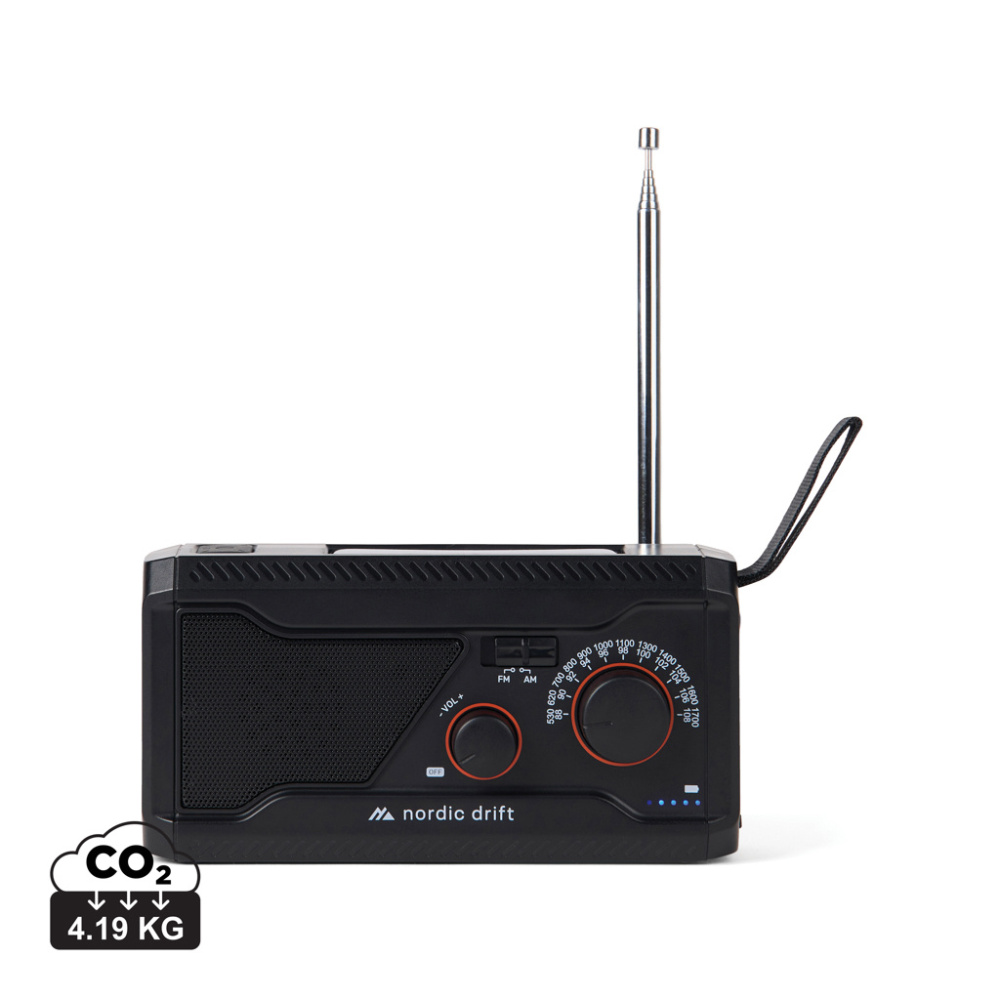 Logo trade reklaamkingituse pilt: Nordic Drift Titan IPX4 multifunktsionaalne raadio 4000mah