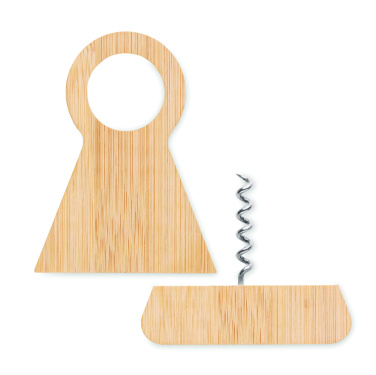 Logo trade reklaamkingituse pilt: Bambusest pudelialus ja avaja